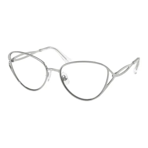 Swarovski Металл Кошачий глаз Оправы для очков Женские Серебристые