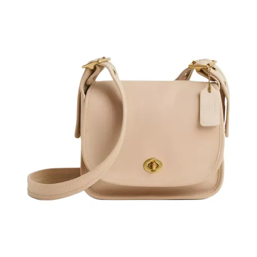 COACH VintageLegacy Кожа Плечевая Сумка Маленькая Женская Цвет Слоновая Кость