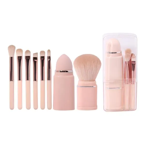 Geanno Портативный 8 в 1 Выдвижной Набор для Макияжа с Кистями и Одеждой Путешествие Набор Кистей с Кистью для Бровей и Контуринга