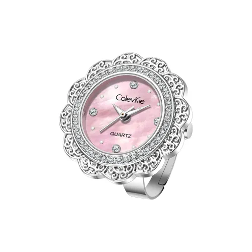ColevKie Кварцевый механизм нержавеющая сталь ремешок для часов женские часы розовый циферблат