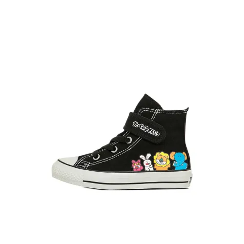 Tabekko Doubutsu x Конверс All Star High Топ KIDS Кеды Черный Детские 3-7 лет