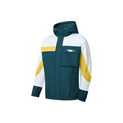 QIAODAN Mystic Синий Jordan Белый Мужские Куртки