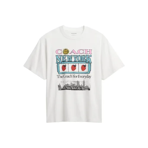 COACH Белая Мужская Футболка