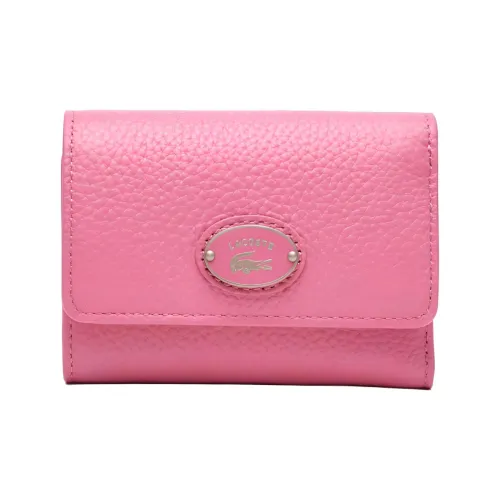 LACOSTE Телячья кожа Кошелек Стандартный Женский Розовый