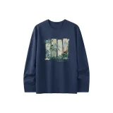 [Быстросохнущий Солнцезащитный] Темно-синий (Рисунок Журавля)