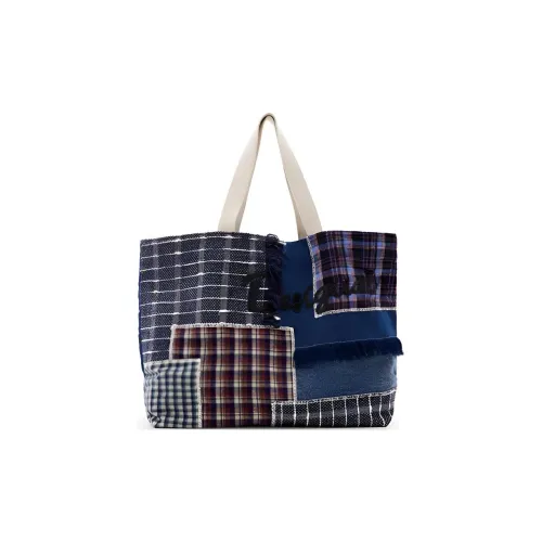 Desigual Ткань Тоут Сумка Сумка для покупок Сумка среднего размера унисекс джинсовый синий