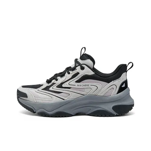 Skechers Street Low Top Беговые кроссовки Женские Черный Серый
