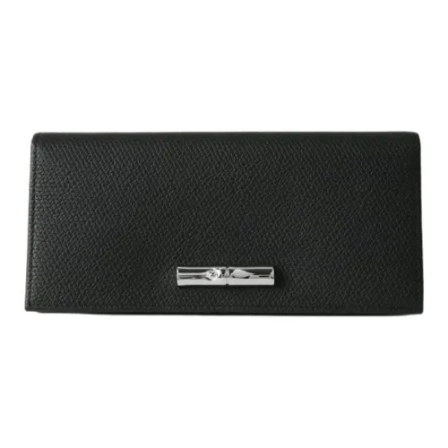 LONGCHAMP Le Roseau Кошелек из коровьей кожи Женские Черный