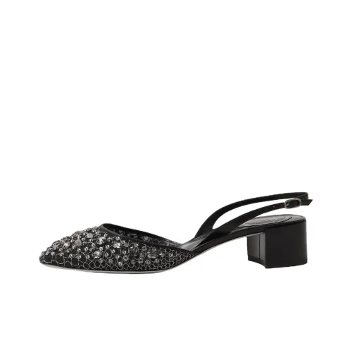 RENE CAOVILLA Грубый каблук Высокие каблуки 4CM Женские Черный