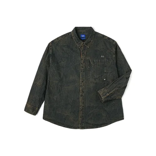 Lee Темно-синие мужские рубашки