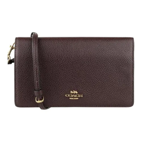 COACH Hayden Кожа Сумка через плечо Маленькая Женская Бордовая