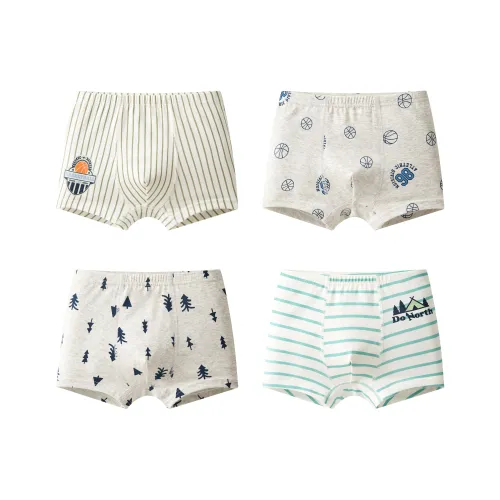 MQD 4 пачки Белый + Белый + Белый + Белый Kids трусы