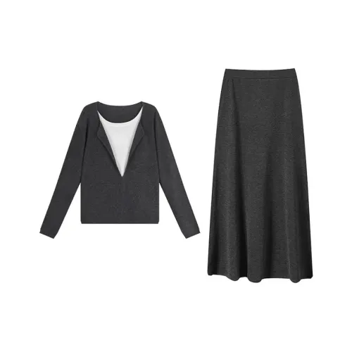 MARIE·COCO Mock Двухкомпонентный комплект топ и юбка женские юбочные комплекты