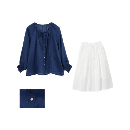 ZIMO Темно-синие женские рубашки