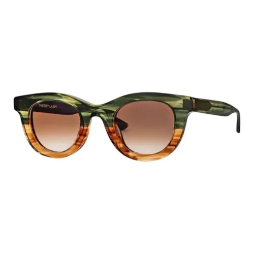 Thierry Lasry Пластик OVAL SUNGLASSES Унисекс Зеленый Коричневый