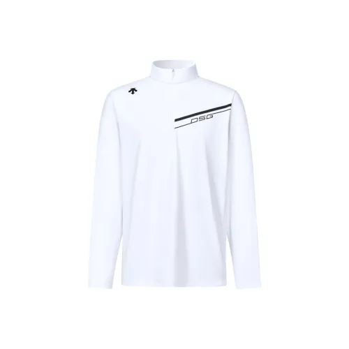 DESCENTE Мужская длинная рубашка с длинным рукавом Polo для мужчин