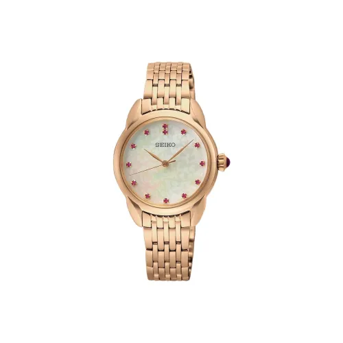 SEIKO Кварцевый механизм нержавеющая сталь ремешок 28,7 мм женские часы цвет циферблата жемчужная раковина