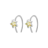 Серьги-кольца "Звезды" 1 пара [Оливковый] eh-4077.ebD