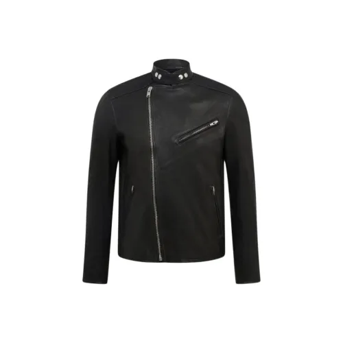 Belstaff Черные Мужские Кожаные Куртки