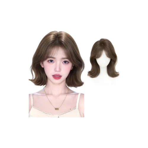 WANWANFENG Корейский стиль Instagram Outward Завивка Полная парик Короткие кудрявые волосы