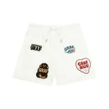 Белые шорты из сетчатой ткани с вышивкой