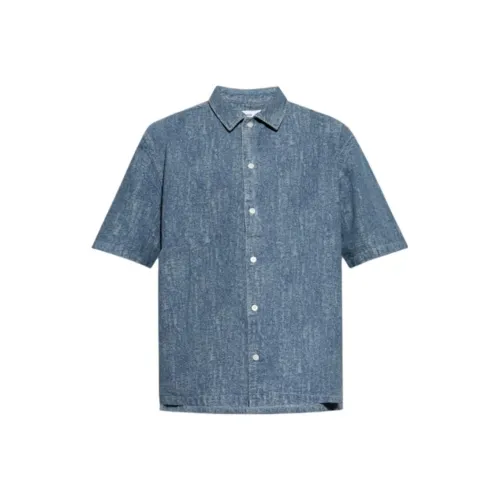 Samsoe Samsoe Blue Men's Shirts Самсо Самсо Синий Мужские Рубашки