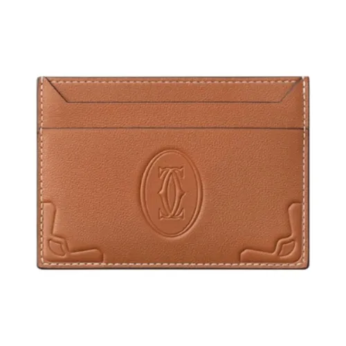 Cartier Коровья кожа Картхолдер Унисекс Карамель