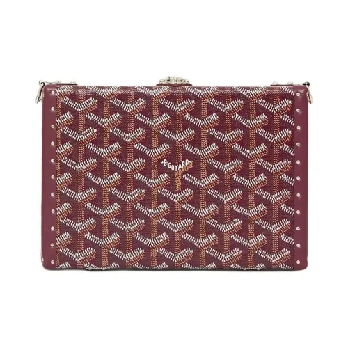 GOYARD Goyardin Холст Коробка Сумка через плечо Стандартная Женская Бордовая