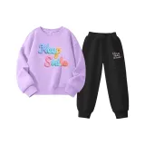 Светло-фиолетовый/Радужный Расширяющийся Текст-Черный/Белый Розовый Английский язык K