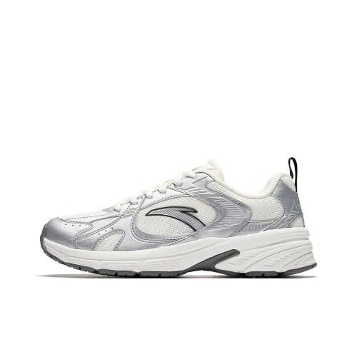 ANTA AT804 Low Топ Повседневная обувь Женская Белая Серебряная