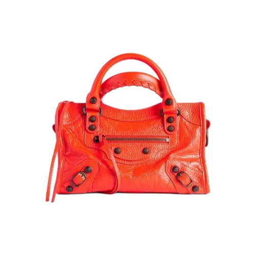 Balenciaga Le City Овчина Одно плечо Сумка Мини Женские Апельсин