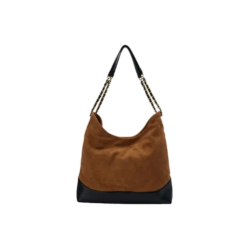 URBAN REVIVO Сумка Tote из искусственной кожи с тканью плечевая сумка маленькая женская красно-коричневая