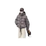 Серый хлопковый пуховик