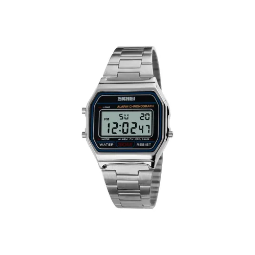 SKMEI Электронный механизм нержавеющая сталь ремешок мужские часы черный циферблат