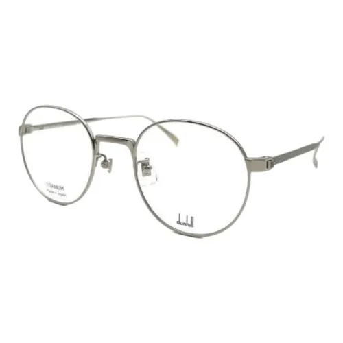 Dunhill Титан Овал Оправы для очков Женские Серебряные