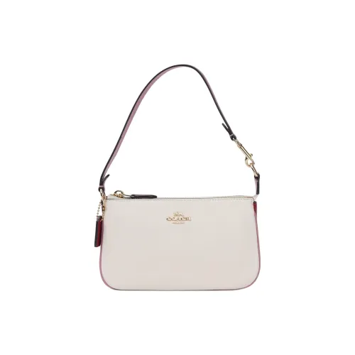 COACH Nolita Кожа Маленькая Сумка Плечевая Сумка Клатч Маленькая Женская Белая