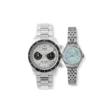 Женский серебряный ремешок + мужской серебряный ремешок