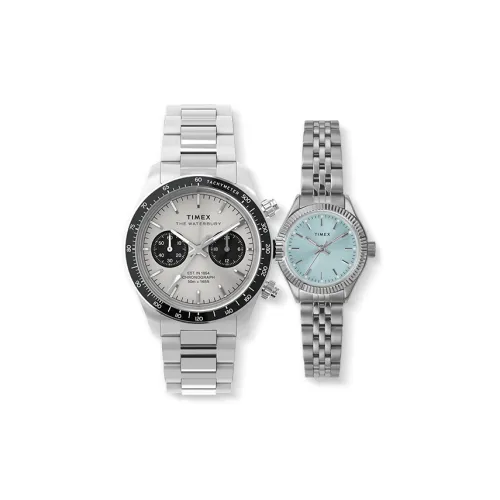 TIMEX Кварцевые часы механизм ремешок из нержавеющей стали белый циферблат унисекс