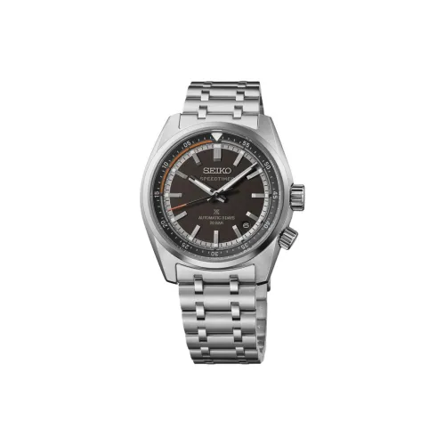 SEIKO Prospe Автоматический Ручной Механизм Нержавеющая Сталь Ремешок Часы 39,5 мм Мужские Часы Черный Циферблат