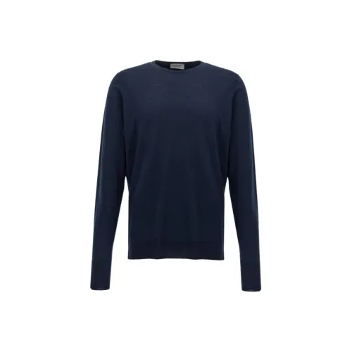 JOHN SMEDLEY Морской синий Мужской Трикотаж