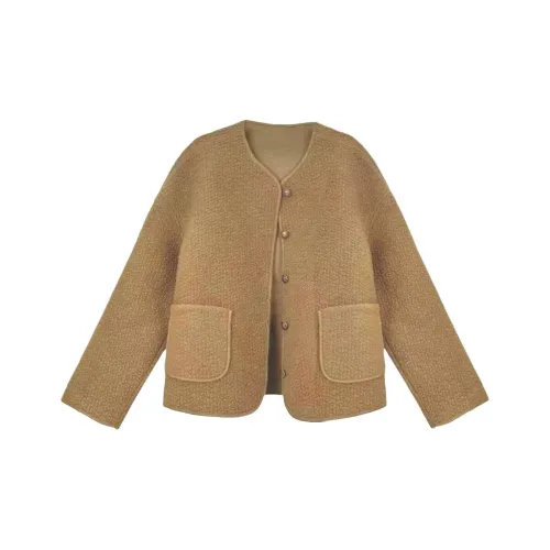 Aghr Осенний зеленый Желтый Женские бархатные куртки