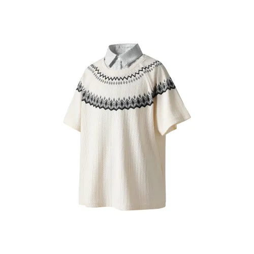 FREE CENTER Молоко Белый Женский Поло