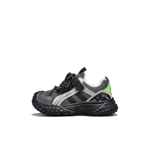 JEEP Низкий Топ Детская Беговая Обувь Обсидианово-Черный Ледниково-Серый Детский