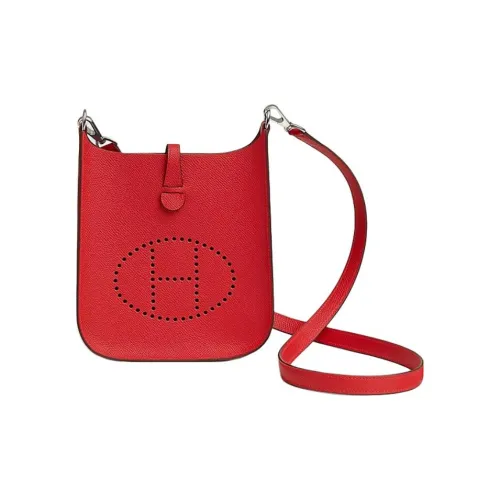 HERMES Evelyne Epsom Телячья кожа Сумка на плечо Женская Руж