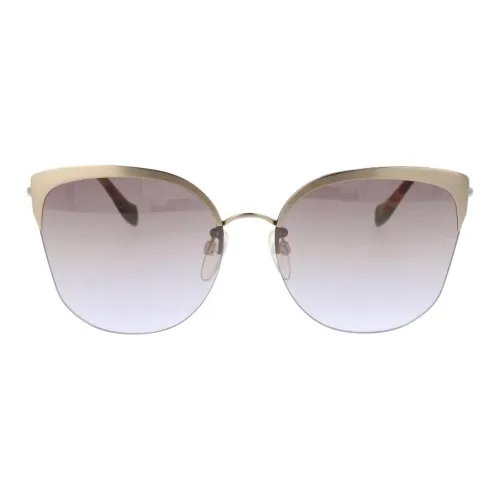 Ana Hickmann Металл Кошачий глаз Солнцезащитные очки Женские Золотой