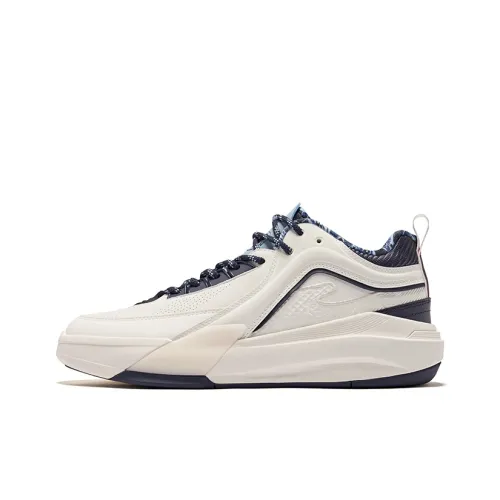 Erke Износостойкий и Легкий MID Топ Скейтборд Кроссовки Мужские Микрокристаллический Белый Космический Синий