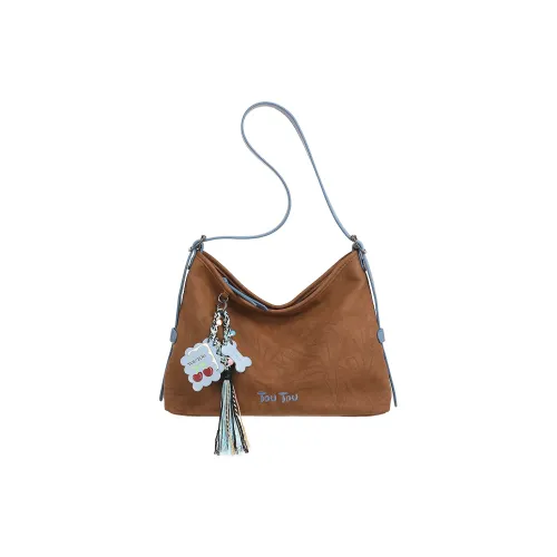 TOUTOU Сумка через плечо из синтетической кожи стандартная женская шоколадно-коричневый