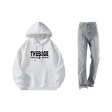 Белый, дымчато-серый, джинсы