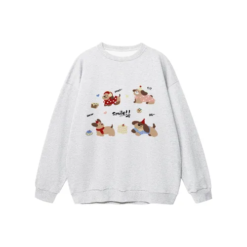 Coliy Girl Спущенное плечо Длинный рукав Осенний и зимний Круглый вырез Свитшот Женский