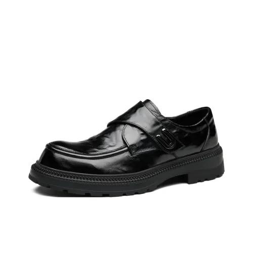 FAPAI Мужские повседневные туфли Low Top Черные Slip On Мужские